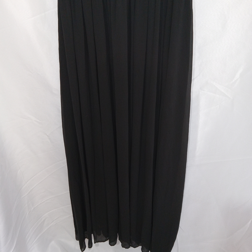 Miusol Black Lace Top Long Chiffon Skirt Dress Gown 2XL Gala Wedding Formal NEW - Picture 4 of 15